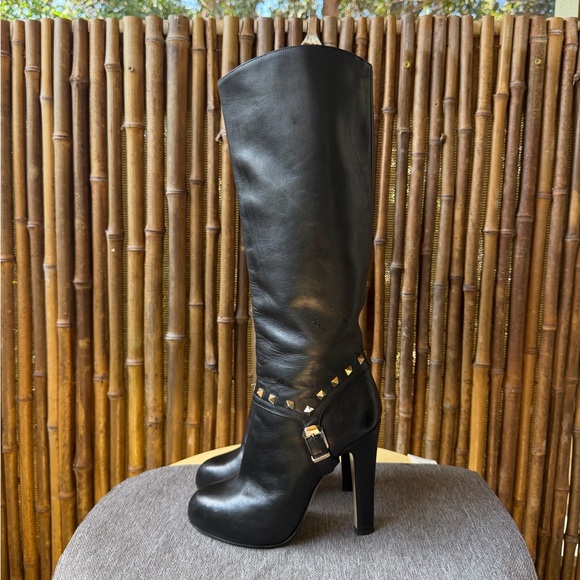 VALENTINO GARAVANI pull-up rockstars knee high boots - Picture 3 of 10